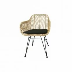 Alice's Garden 2 Fauteuils En Rotin Naturel Et Métal, Coussins Noir 9 Alice's Garden 2 Fauteuils En Rotin Naturel Et Métal, Coussins Noir -Chaise Soldes Magasin 2 fauteuils en rotin naturel et metal coussins noir 3