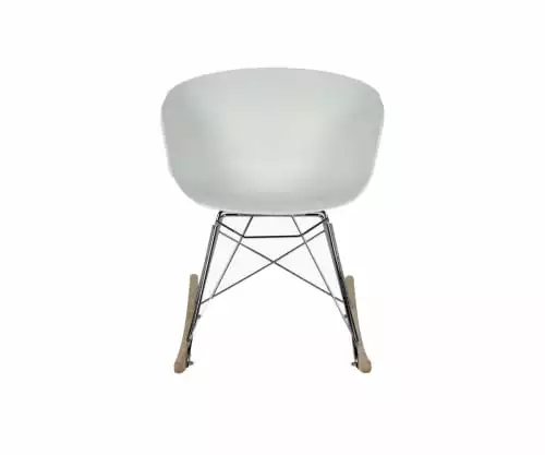 Meubles & Design Fauteuils Chaise à Bascule Scandinave Design Blanc 2 Meubles & Design Fauteuils Chaise à Bascule Scandinave Design Blanc – Image 2