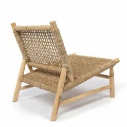 Bazar Bizar Fauteuils Chaise En Bois De Teck Et Algues Naturelles 1 Place -Chaise Soldes Magasin chaise en bois de teck et algues naturelles 1 place 2