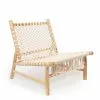 Bazar Bizar Fauteuils Chaise En Teck Naturel Blanc 1 Place