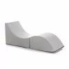 Talamo Italia Poufs Chaise Longue En éco-cuir Blanc