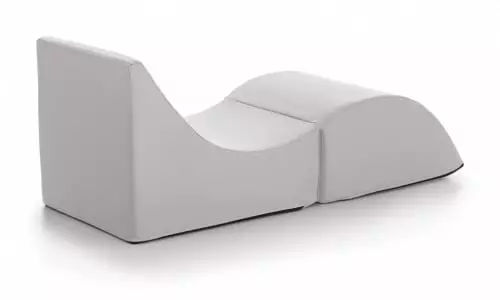 Talamo Italia Poufs Chaise Longue En éco-cuir Blanc 3 Talamo Italia Poufs Chaise Longue En éco-cuir Blanc – Image 3