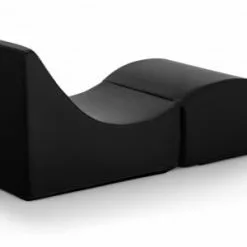 Talamo Italia Poufs Chaise Longue En éco-cuir Noir -Chaise Soldes Magasin chaise longue en eco cuir noir 3