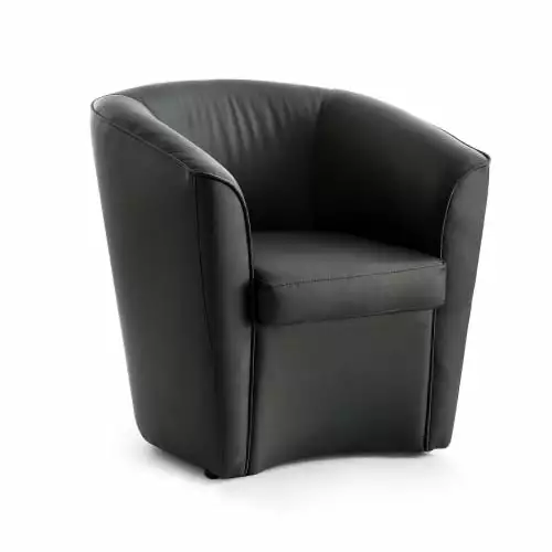 Talamo Italia Fauteuils Chaise Longue En éco-cuir Noir 1 Talamo Italia Fauteuils Chaise Longue En éco-cuir Noir