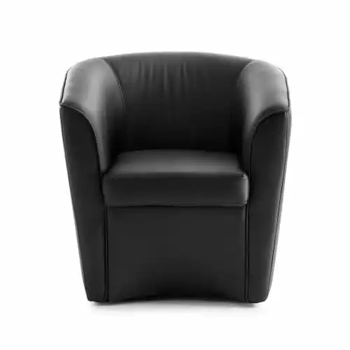 Talamo Italia Fauteuils Chaise Longue En éco-cuir Noir 2 Talamo Italia Fauteuils Chaise Longue En éco-cuir Noir – Image 2