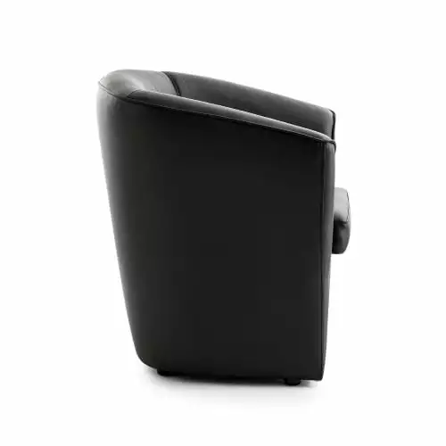 Talamo Italia Fauteuils Chaise Longue En éco-cuir Noir 3 Talamo Italia Fauteuils Chaise Longue En éco-cuir Noir – Image 3