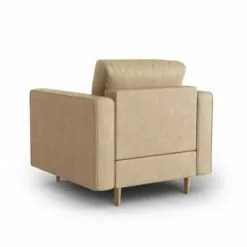 Micadoni Home Fauteuils Fauteuil 1 Place En Imitation Cuir Le Sable -Chaise Soldes Magasin fauteuil 1 place en imitation cuir le sable 2