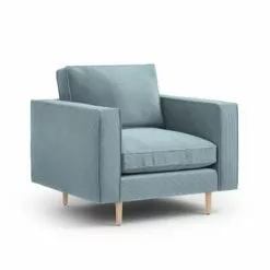 CXL By Christian Lacroix Fauteuils Fauteuil 1 Place En Tissu Structuré Bleu Clair