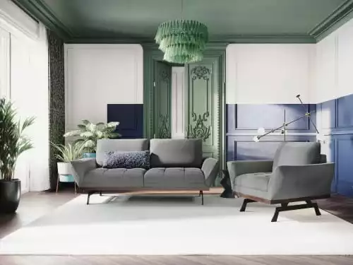 CXL By Christian Lacroix Fauteuils Fauteuil 1 Place En Tissu Structuré Gris 2 CXL By Christian Lacroix Fauteuils Fauteuil 1 Place En Tissu Structuré Gris – Image 2