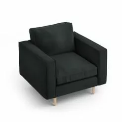 CXL By Christian Lacroix Fauteuils Fauteuil 1 Place En Tissu Structuré Noir -Chaise Soldes Magasin fauteuil 1 place en tissu structure noir 4