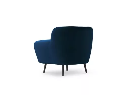 Micadoni Home Fauteuils Fauteuil 1 Place En Velours Bleu Roi 3 Micadoni Home Fauteuils Fauteuil 1 Place En Velours Bleu Roi – Image 3