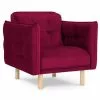 Micadoni Home Fauteuils Fauteuil 1 Place En Velours Rouge