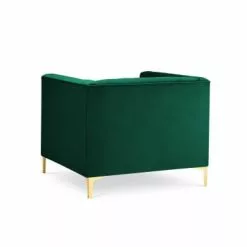 Micadoni Home Fauteuils Fauteuil 1 Place En Velours Vert Bouteille -Chaise Soldes Magasin fauteuil 1 place en velours vert bouteille 3