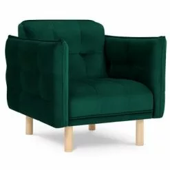 Micadoni Home Fauteuils Fauteuil 1 Place En Velours Vert Bouteille