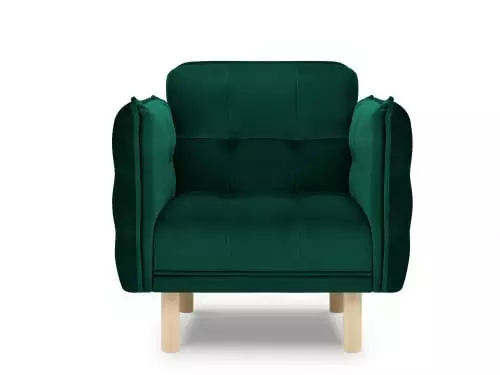 Micadoni Home Fauteuils Fauteuil 1 Place En Velours Vert Bouteille 2 Micadoni Home Fauteuils Fauteuil 1 Place En Velours Vert Bouteille – Image 2