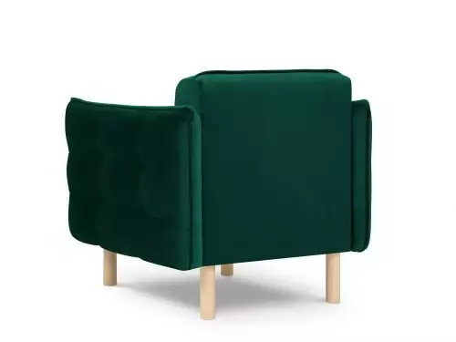 Micadoni Home Fauteuils Fauteuil 1 Place En Velours Vert Bouteille 3 Micadoni Home Fauteuils Fauteuil 1 Place En Velours Vert Bouteille – Image 3