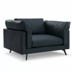 CXL By Christian Lacroix Fauteuils Fauteuil 1 Place XL En Cuir Cuir Bleu