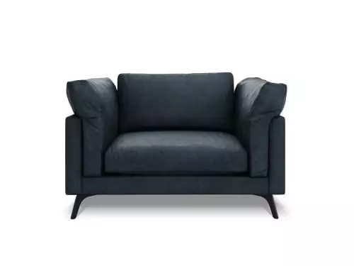 CXL By Christian Lacroix Fauteuils Fauteuil 1 Place XL En Cuir Cuir Bleu 4 CXL By Christian Lacroix Fauteuils Fauteuil 1 Place XL En Cuir Cuir Bleu – Image 4