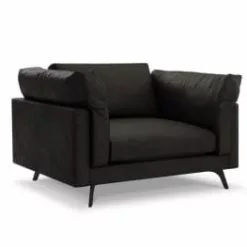 CXL By Christian Lacroix Fauteuils Fauteuil 1 Place XL En Cuir Cuir Bleu 11 CXL By Christian Lacroix Fauteuils Fauteuil 1 Place XL En Cuir Cuir Bleu -Chaise Soldes Magasin fauteuil 1 place xl en cuir cuir noir