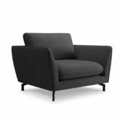 CXL By Christian Lacroix Fauteuils Fauteuil 1 Place XL En Velours Gris Clair -Chaise Soldes Magasin fauteuil 1 place xl en velours gris fonce 1