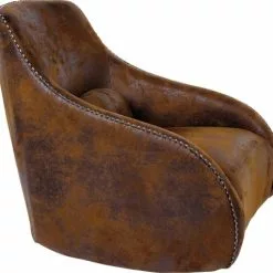 Kare Design Fauteuils Fauteuil à Bascule En Microfibre Marron -Chaise Soldes Magasin fauteuil a bascule en microfibre marron 2