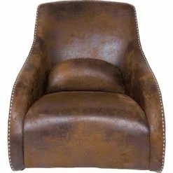 Kare Design Fauteuils Fauteuil à Bascule En Microfibre Marron
