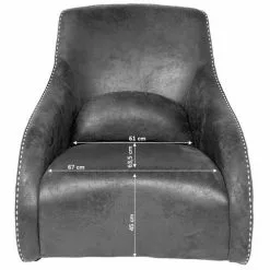 Kare Design Fauteuils Fauteuil à Bascule En Microfibre Marron -Chaise Soldes Magasin fauteuil a bascule en microfibre marron 4