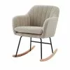 Baita Fauteuils Fauteuil à Bascule En Tissu 1 Place Beige