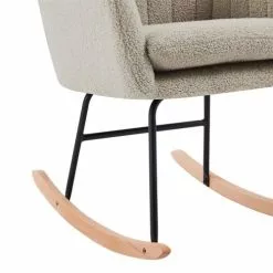 Baita Fauteuils Fauteuil à Bascule En Tissu 1 Place Beige -Chaise Soldes Magasin fauteuil a bascule en tissu 1 place beige 3