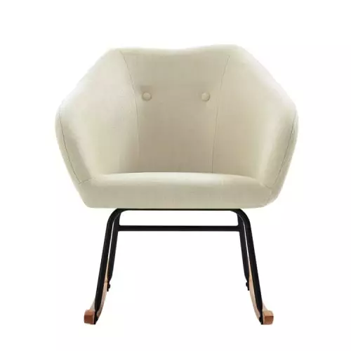 Baita Fauteuils Fauteuil à Bascule En Tissu 1 Place Crème 3 Baita Fauteuils Fauteuil à Bascule En Tissu 1 Place Crème – Image 3
