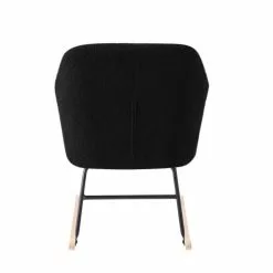 Baita Fauteuils Fauteuil à Bascule En Tissu 1 Place Noir -Chaise Soldes Magasin fauteuil a bascule en tissu 1 place noir 4