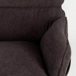 BOITE A DESIGN Fauteuils Fauteuil à Bascule En Tissu Gris Foncé -Chaise Soldes Magasin fauteuil a bascule en tissu gris fonce 4