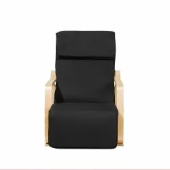 Beliani Fauteuils Fauteuil à Bascule Noir -Chaise Soldes Magasin fauteuil a bascule noir 2
