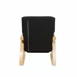 Beliani Fauteuils Fauteuil à Bascule Noir -Chaise Soldes Magasin fauteuil a bascule noir 5