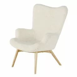 Maisons Du Monde Fauteuils Fauteuil à Bouclettes Blanches