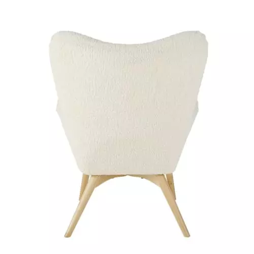 Maisons Du Monde Fauteuils Fauteuil à Bouclettes Blanches 3 Maisons Du Monde Fauteuils Fauteuil à Bouclettes Blanches – Image 3