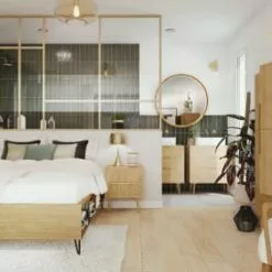 Maisons Du Monde Fauteuils Fauteuil à Bouclettes Blanches Et Bouleau Massif -Chaise Soldes Magasin fauteuil a bouclettes blanches et bouleau massif 1000 0 9 210052 6