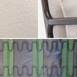 Alice's Garden Fauteuils Fauteuil à Bouclettes , Pieds Bois D'hévéa Teinté Wengé -Chaise Soldes Magasin fauteuil a bouclettes pieds bois d hevea teinte wenge 5