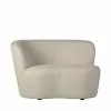 Woood Fauteuils Fauteuil Angle Gauche En Tissu Bouclette Ecru