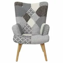 The Home Deco Factory Fauteuils Fauteuil Assise En Tissu Patchwork 10 The Home Deco Factory Fauteuils Fauteuil Assise En Tissu Patchwork -Chaise Soldes Magasin fauteuil assise en tissu patchwork 5