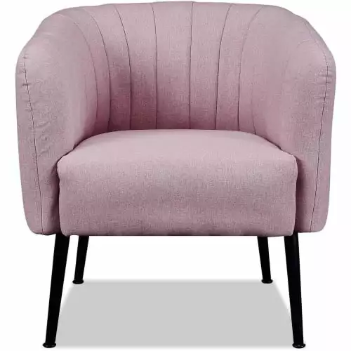 ATHM DESIGN Fauteuils Fauteuil Assise Polyester Rose Pieds Métal 3 ATHM DESIGN Fauteuils Fauteuil Assise Polyester Rose Pieds Métal – Image 3