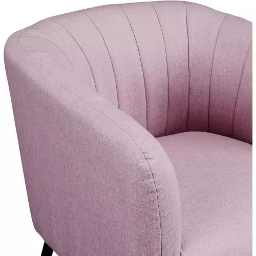 ATHM DESIGN Fauteuils Fauteuil Assise Polyester Rose Pieds Métal 4 ATHM DESIGN Fauteuils Fauteuil Assise Polyester Rose Pieds Métal – Image 4