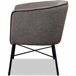 ATHM DESIGN Fauteuils Fauteuil Assise Tissu Marron Pieds Métal 8 ATHM DESIGN Fauteuils Fauteuil Assise Tissu Marron Pieds Métal -Chaise Soldes Magasin fauteuil assise tissu marron pieds metal 2