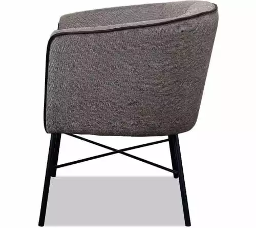 ATHM DESIGN Fauteuils Fauteuil Assise Tissu Marron Pieds Métal 3 ATHM DESIGN Fauteuils Fauteuil Assise Tissu Marron Pieds Métal – Image 3