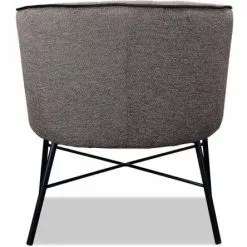 ATHM DESIGN Fauteuils Fauteuil Assise Tissu Marron Pieds Métal 9 ATHM DESIGN Fauteuils Fauteuil Assise Tissu Marron Pieds Métal -Chaise Soldes Magasin fauteuil assise tissu marron pieds metal 3