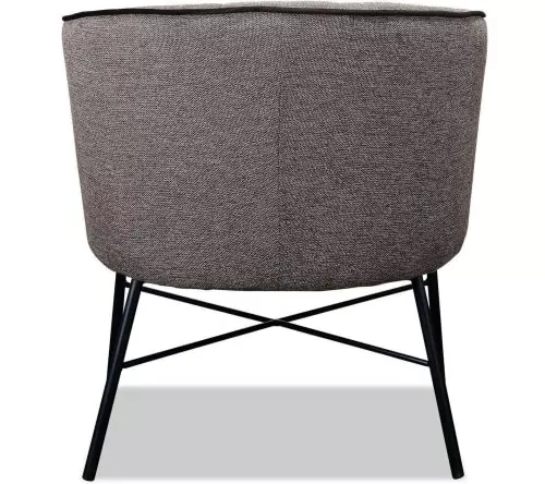 ATHM DESIGN Fauteuils Fauteuil Assise Tissu Marron Pieds Métal 4 ATHM DESIGN Fauteuils Fauteuil Assise Tissu Marron Pieds Métal – Image 4