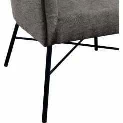 ATHM DESIGN Fauteuils Fauteuil Assise Tissu Marron Pieds Métal 11 ATHM DESIGN Fauteuils Fauteuil Assise Tissu Marron Pieds Métal -Chaise Soldes Magasin fauteuil assise tissu marron pieds metal 5