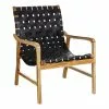 RNT By Really Nice Things Fauteuils Fauteuil Avec Finition Cirée De Bois Massif En Teck Noir.
