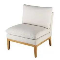 Maisons Du Monde Fauteuils Fauteuil Bas Beige Et Pin