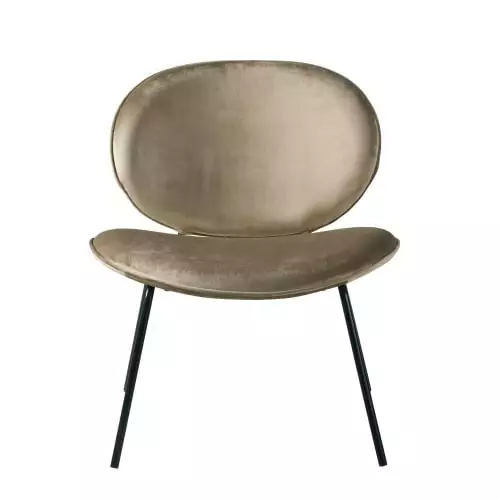Maisons Du Monde Fauteuils Fauteuil Bas En Velours Beige Capuccino 2 Maisons Du Monde Fauteuils Fauteuil Bas En Velours Beige Capuccino – Image 2